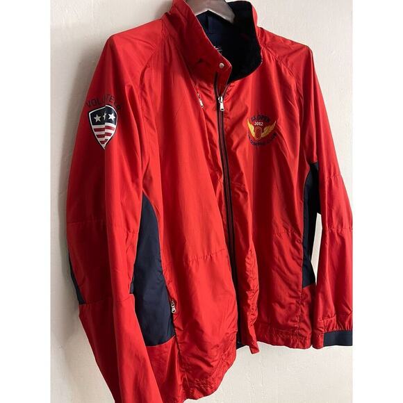Ralph Lauren RLX Windbreaker Jacket XL Red US Open 2012 Logo Volunteer Mens - Picture 7 of 15